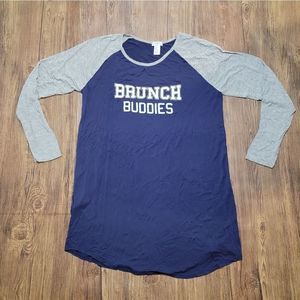 Forever 21 "Brunch Buddies" Jersey Night Gown - Women's Medium